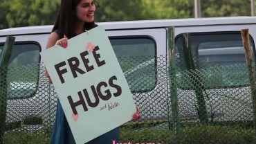 Girl With Free Hugs & Water