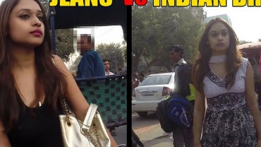 Woman walking in Delhi wearing Jeans or Salwar Dress, doesn’t make a difference on idiotic minds