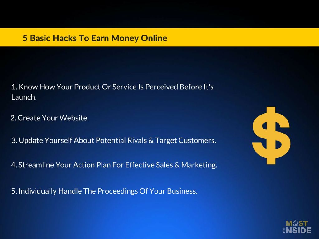 Basic hacks to earn money online
