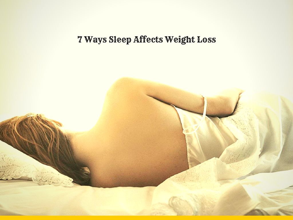 Sleep affects weight loss