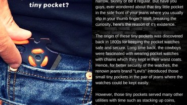 Know Why Our Jeans Have That Tiny Pocket?