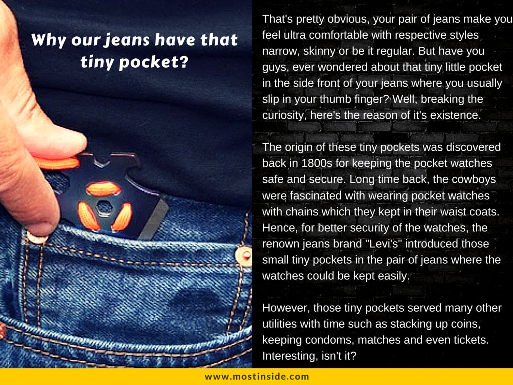 Know why our jeans have that tiny pocket