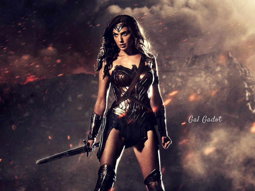 Gal Gadot in Wonder Woman Fighting Costume