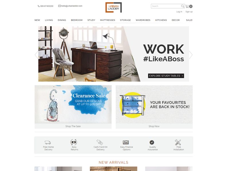 Urban Ladder Online Furniture Website