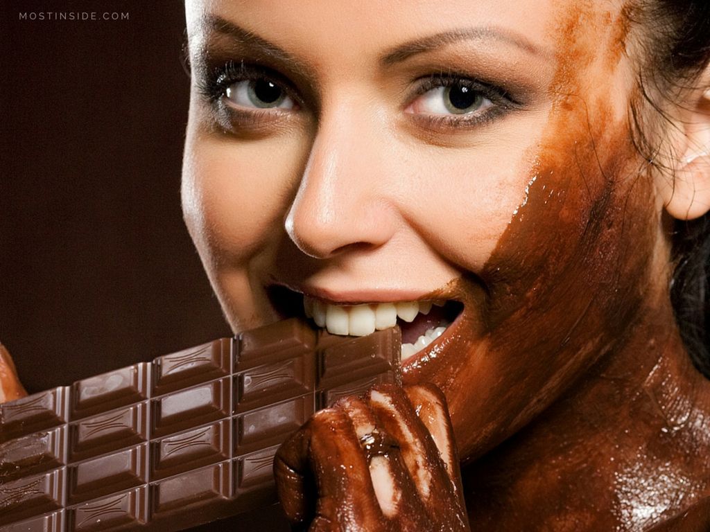 Girl Eating Chocolate 
