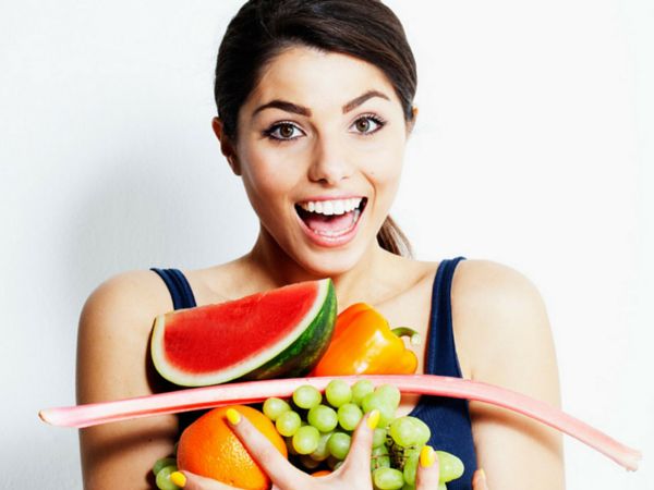 Girl with Fruits