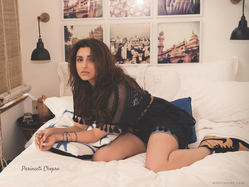 Parineethi Chopra on Bed