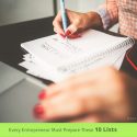 Every Entrepreneur Must Prepare These 10 Lists