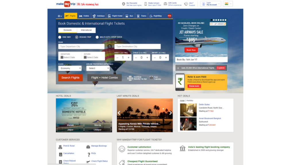 Top Websites for Flight Booking in India