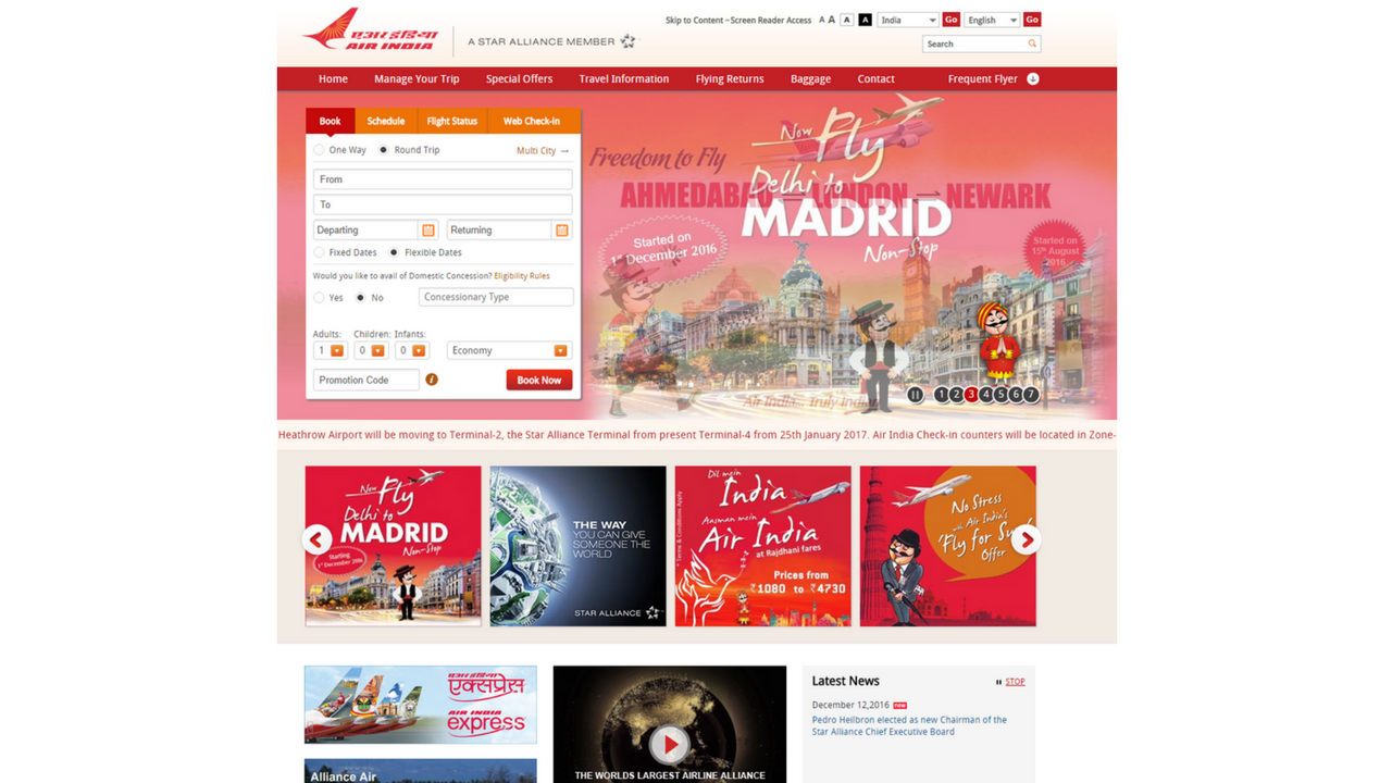 Online flight booking offers : September 2018 Deals