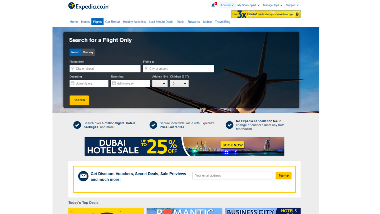 Expedia Flight Booking 