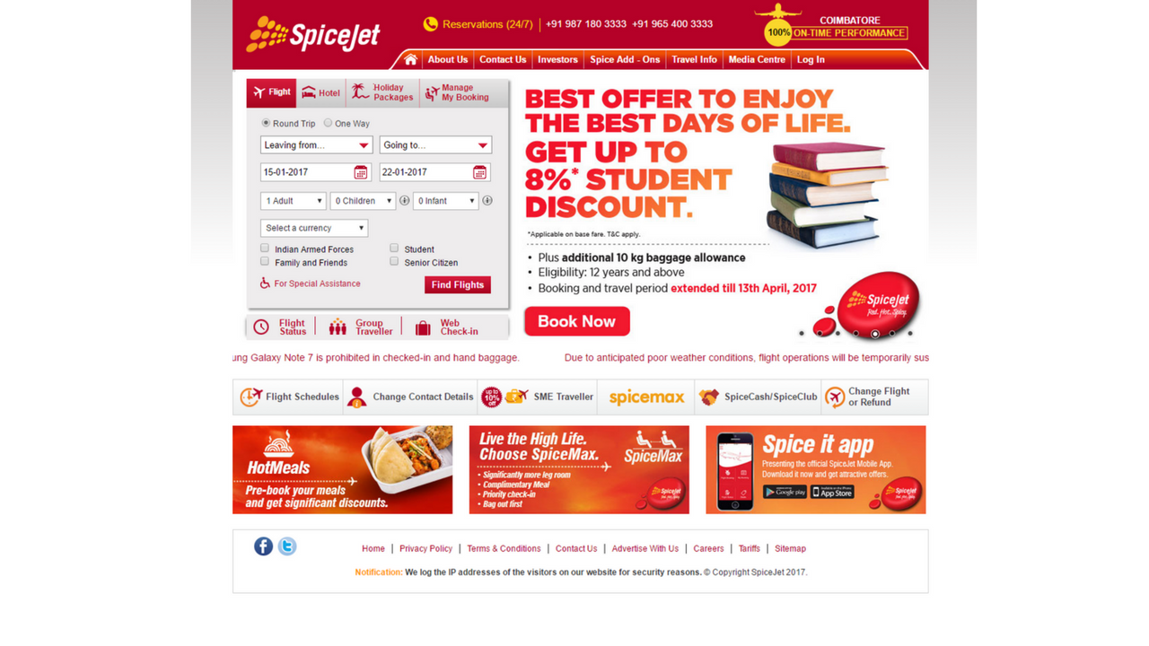 Spice Jet Flight Booking