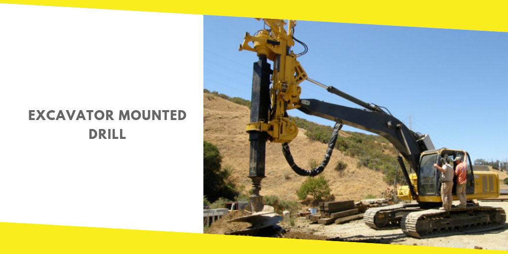 Excavator Mounted Drill