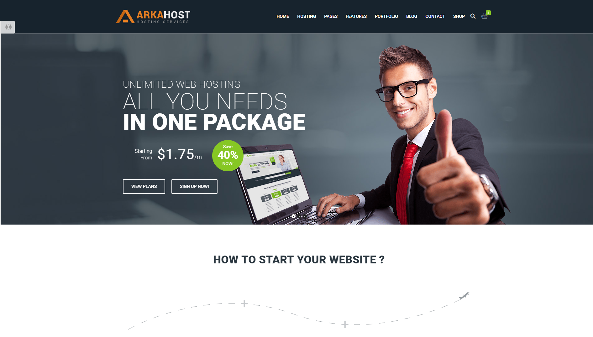 Arka Host Hosting WordPress Theme