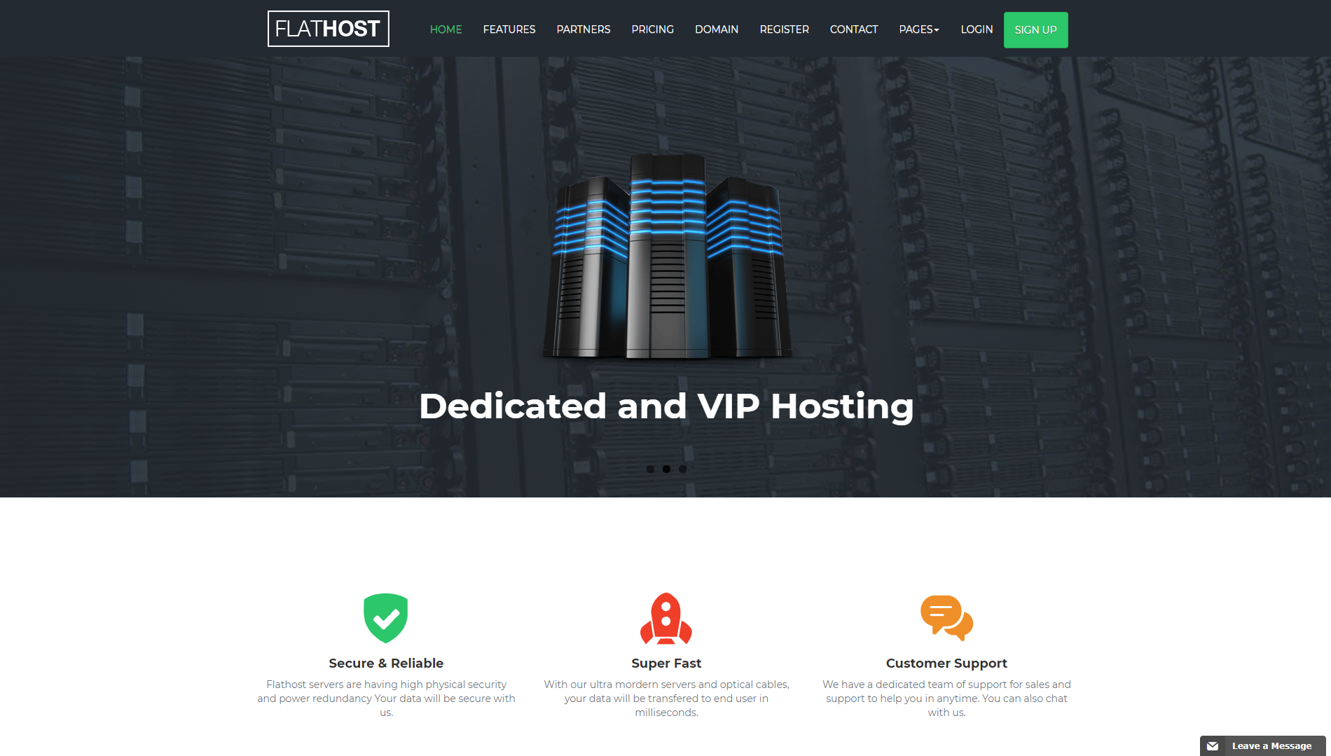 FlatHost Hosting WordPress Theme