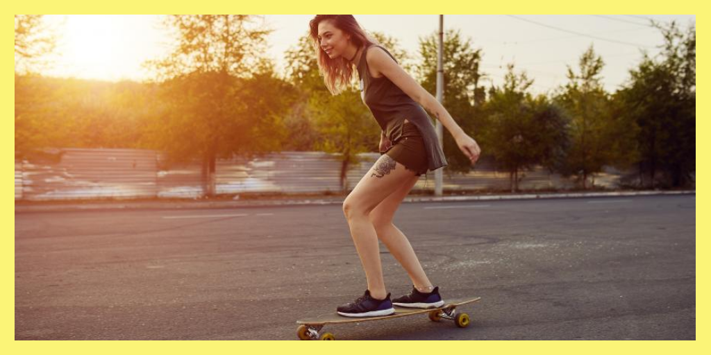 Girl Longboarding 