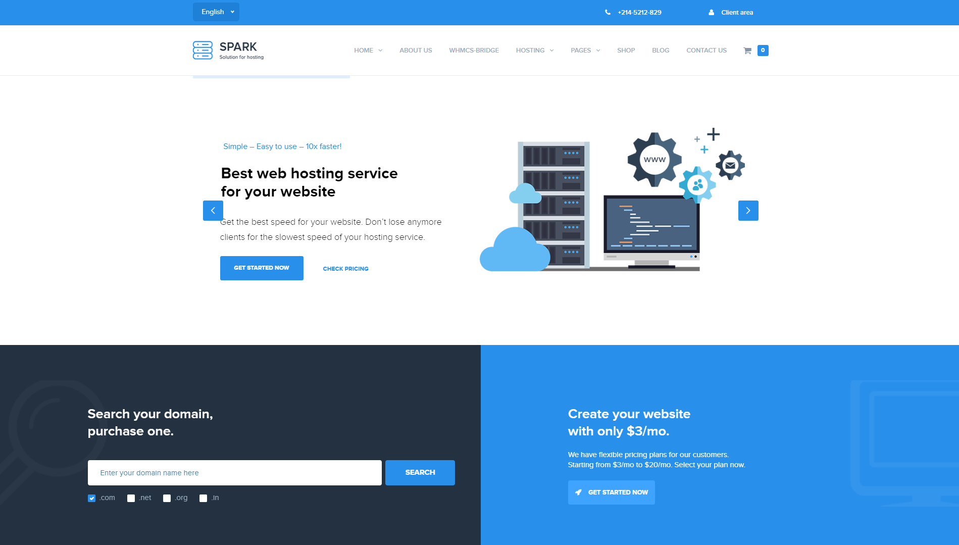 Spark Hosting WordPress Theme