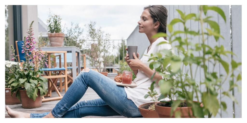 Women Enjoying Morning Coffee 