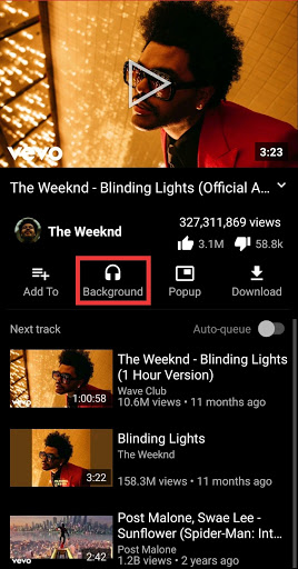 YouTube Background Music Player