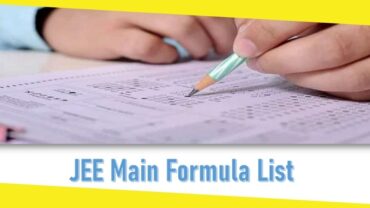 Formulas are Critical to JEE Main Success, Check The List Here