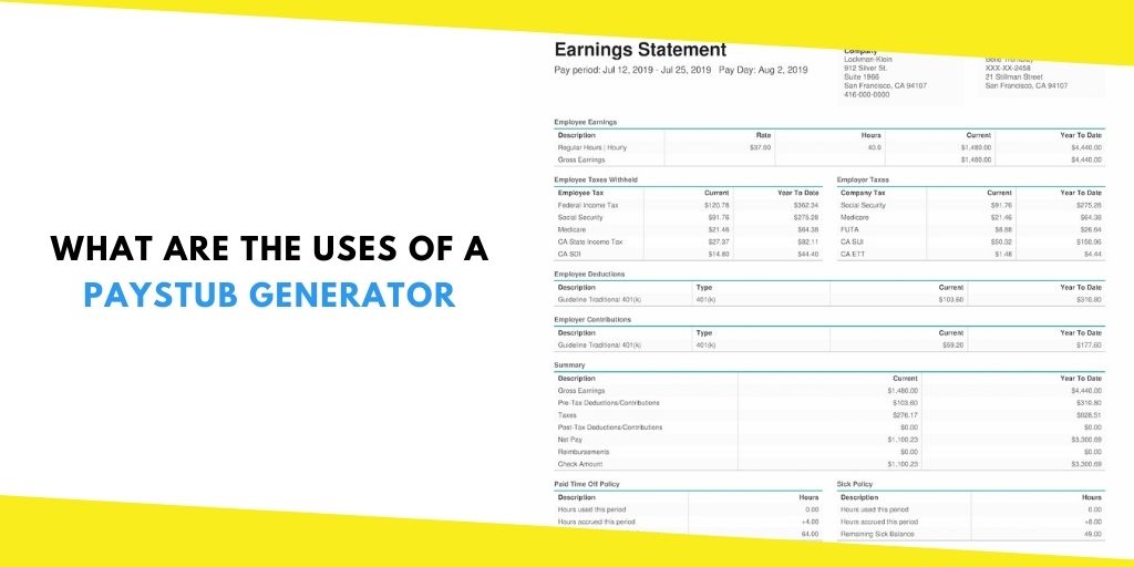 Uses of a Paystub Generator