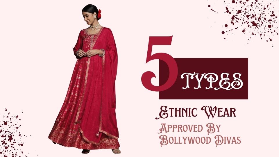 red ethnic wear for women