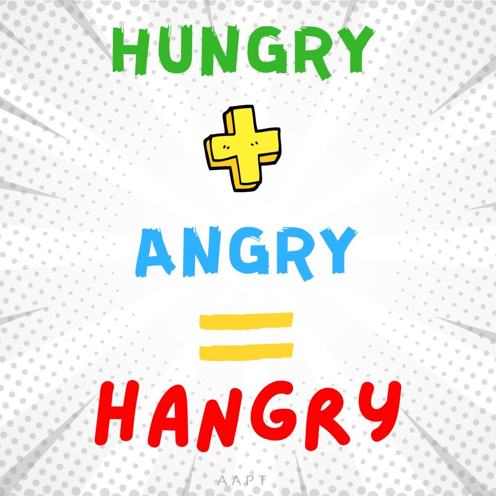 hangry is a combination of hungry and angry