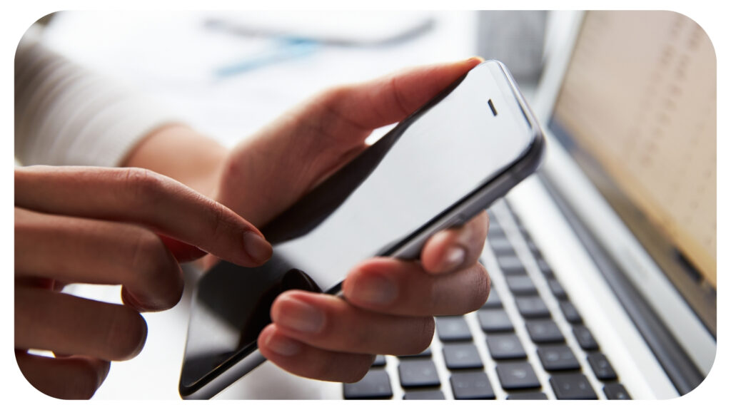 Person Using Mobile Phone