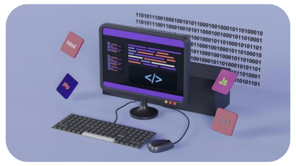 a computer with a keyboard and mouse.