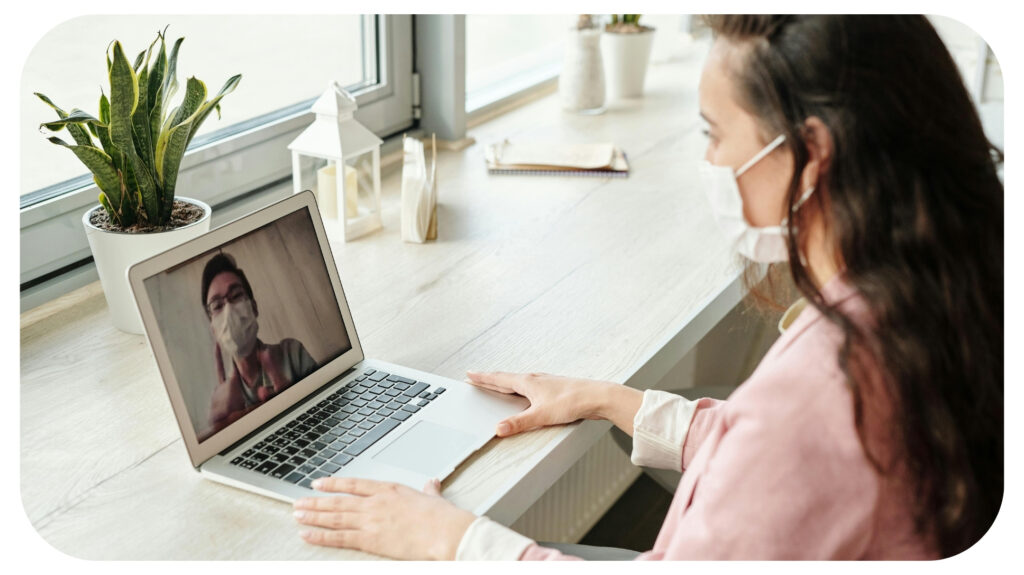 Woman Having A Video Call